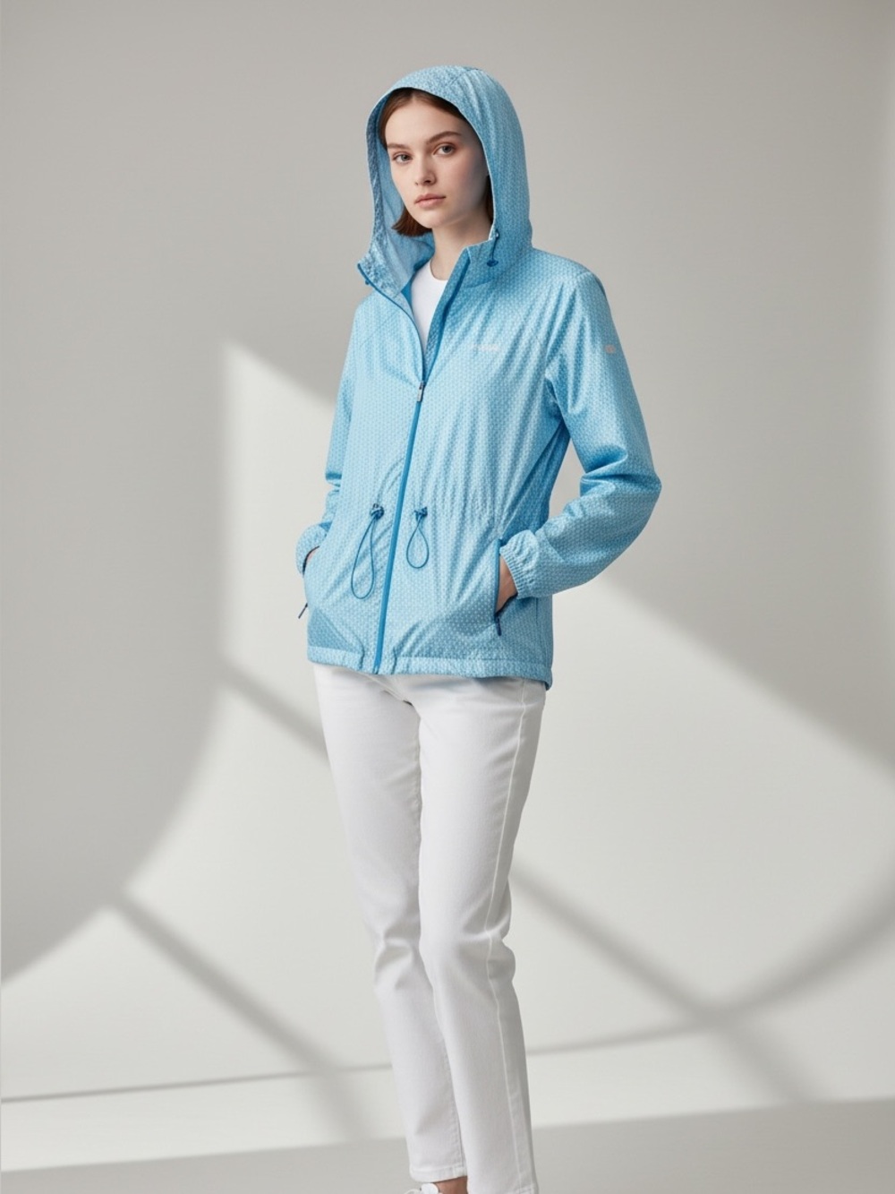 Columbia Blue Omni shield vented rain jacket